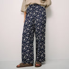 Women's printed wide leg casual trousers