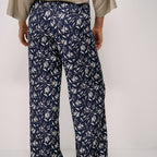 Women's printed wide leg casual trousers