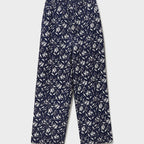 Women's printed wide leg casual trousers
