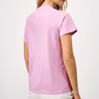 Women's soft pink raglan crew neck T-shirt